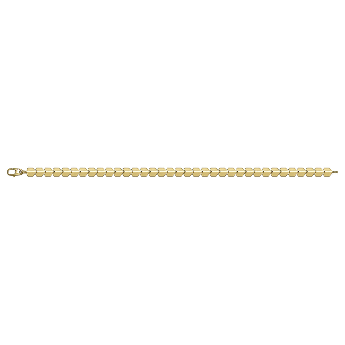 Solid gold id bracelet, 5.45 g — shown square on a plain background.