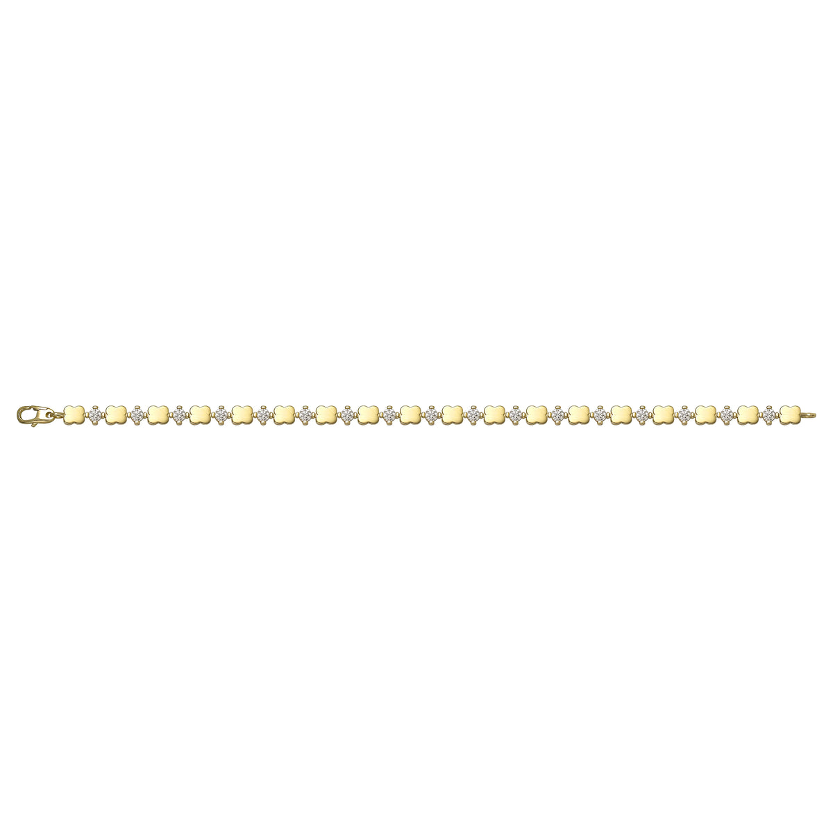 Solid gold fancy link bracelet, 7.45 g — shown square on a plain background.