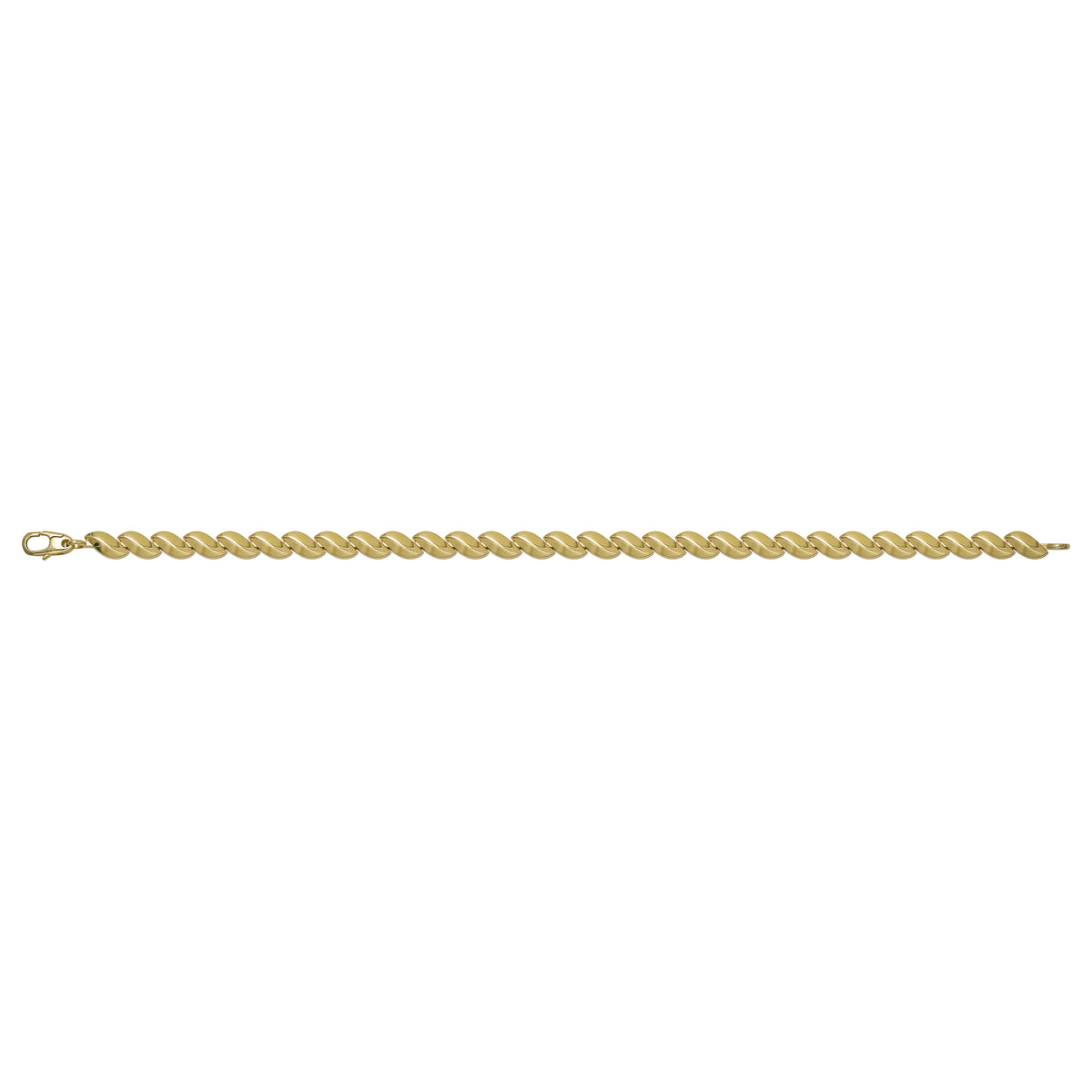 Solid gold braided bracelet, 4.95 g — shown square on a plain background.