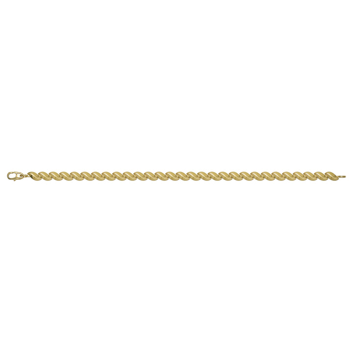 Solid gold braided bracelet, 4.95 g — shown square on a plain background.