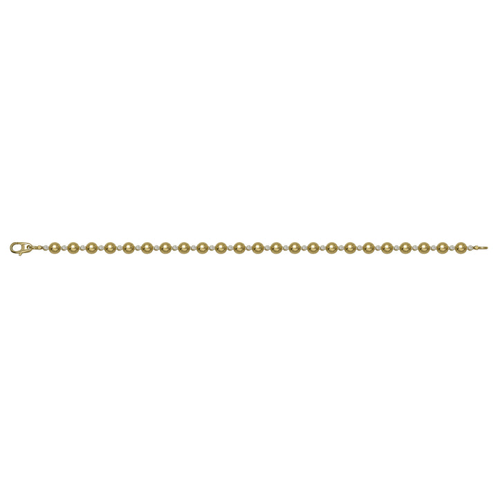 Solid gold bead bracelet, 6.05 g — shown square on a plain background.