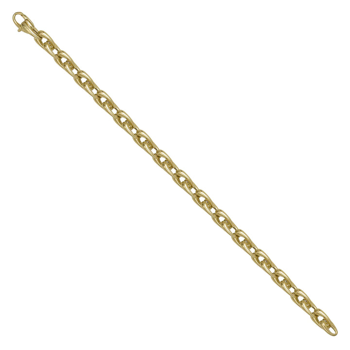 Solid gold fancy link bracelet, 13.25 g — shown at an angle across the frame.