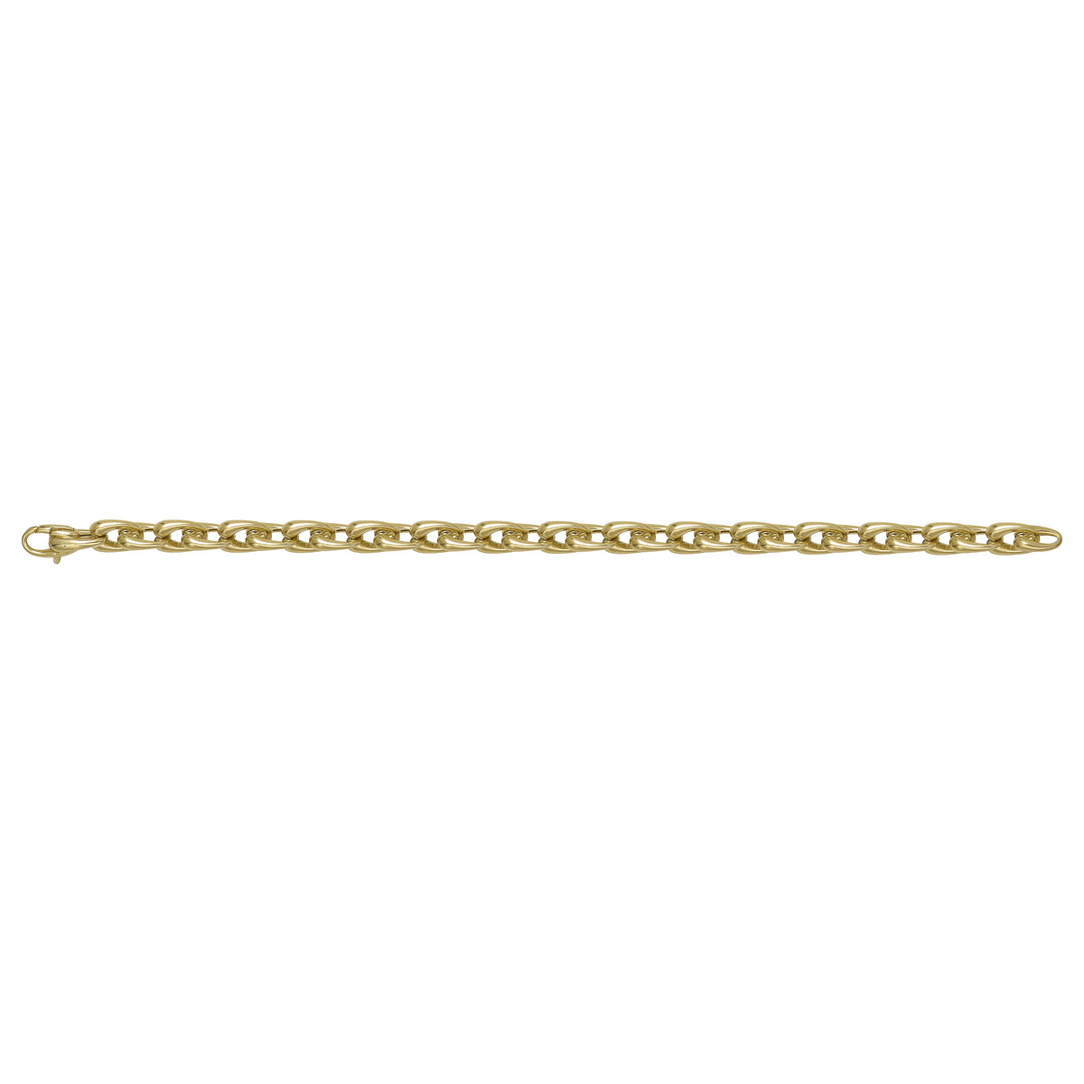 Solid gold fancy link bracelet, 13.25 g — shown square on a plain background.