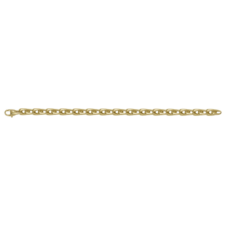 Solid gold fancy link bracelet, 13.25 g — shown square on a plain background.