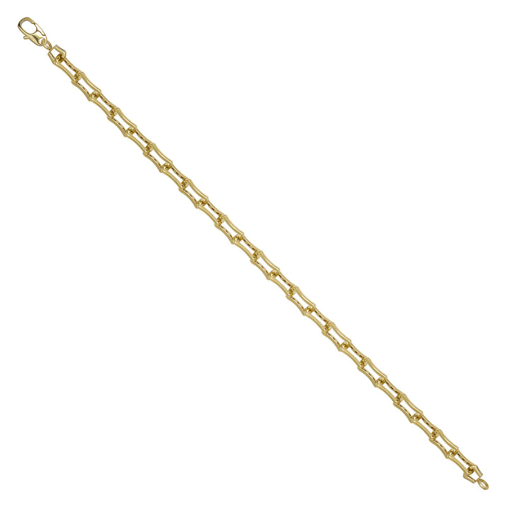 Solid gold fancy link bracelet, 5.60 g — shown at an angle across the frame.