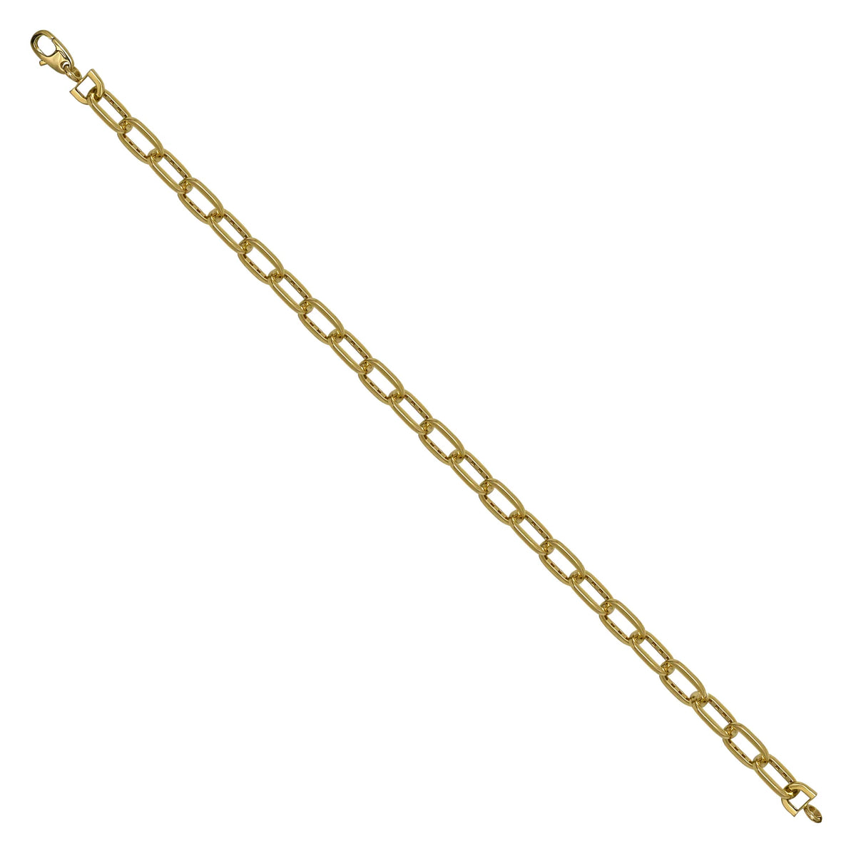 Solid gold fancy link bracelet, 5.60 g — shown at an angle across the frame.