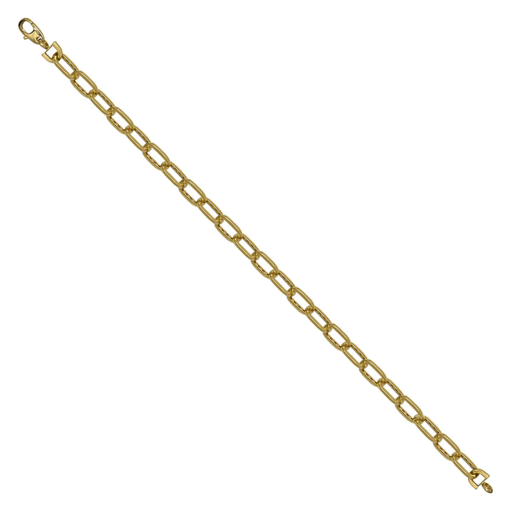 Solid gold fancy link bracelet, 5.60 g — shown at an angle across the frame.