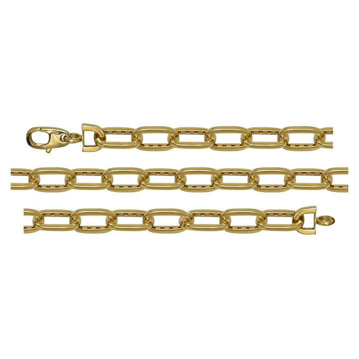 Solid gold fancy link bracelet, 5.60 g — shown in three rows across the frame.