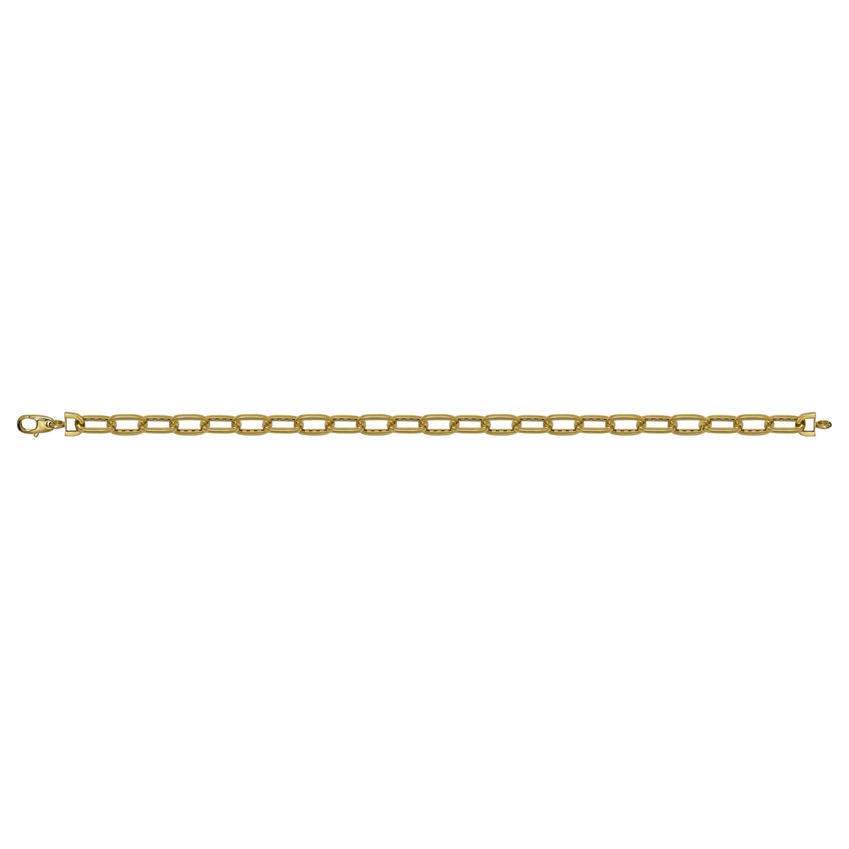 Solid gold fancy link bracelet, 5.60 g — shown square on a plain background.