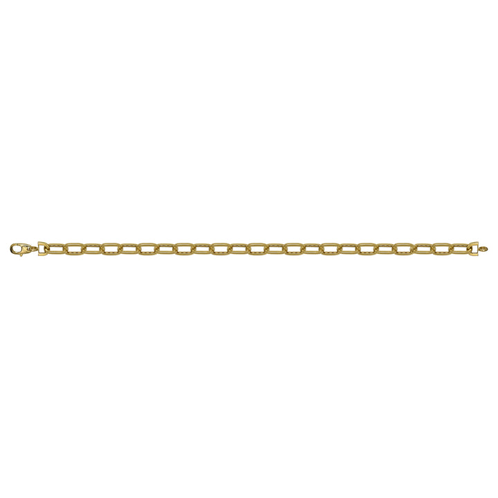 Solid gold fancy link bracelet, 5.60 g — shown square on a plain background.