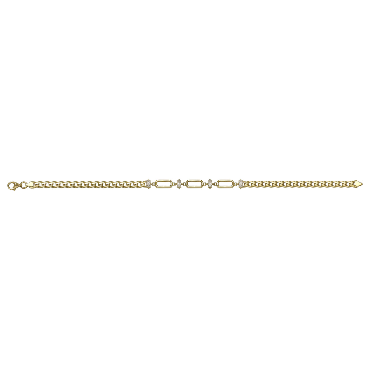 Solid gold fancy link bracelet, 4.95 g — shown square on a plain background.