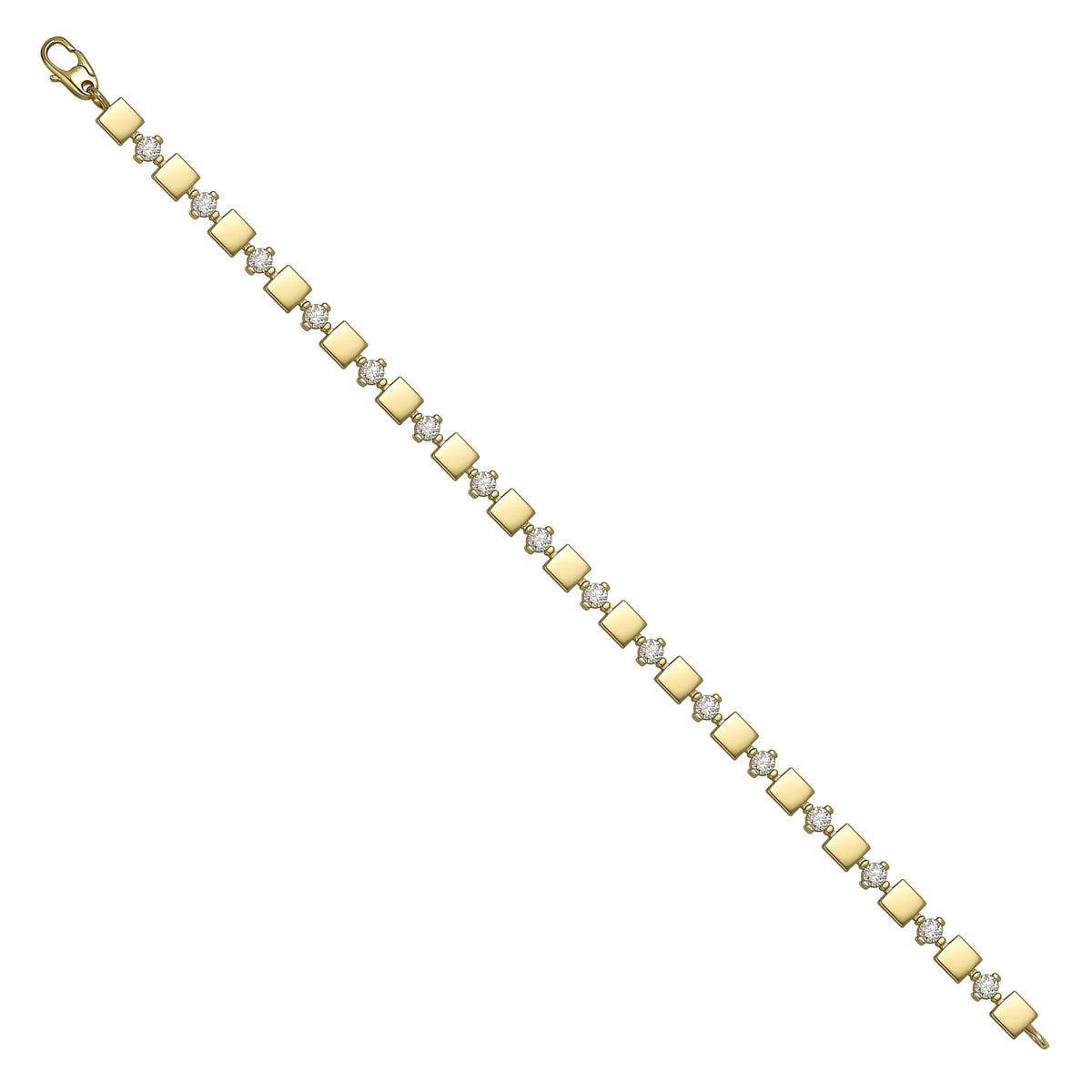 Solid gold id bracelet, 6.45 g — shown at an angle across the frame.