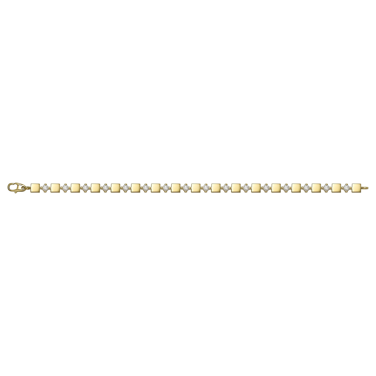 Solid gold id bracelet, 6.45 g — shown square on a plain background.