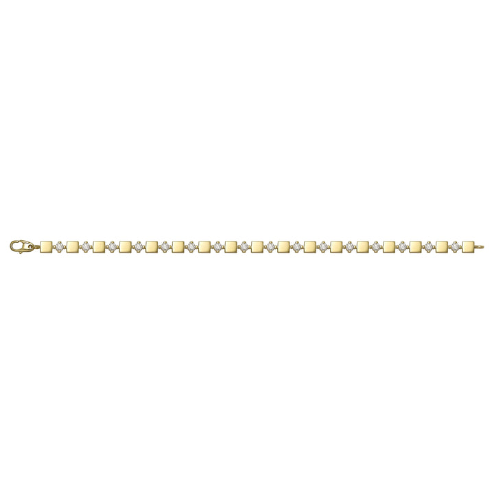 Solid gold id bracelet, 6.45 g — shown square on a plain background.