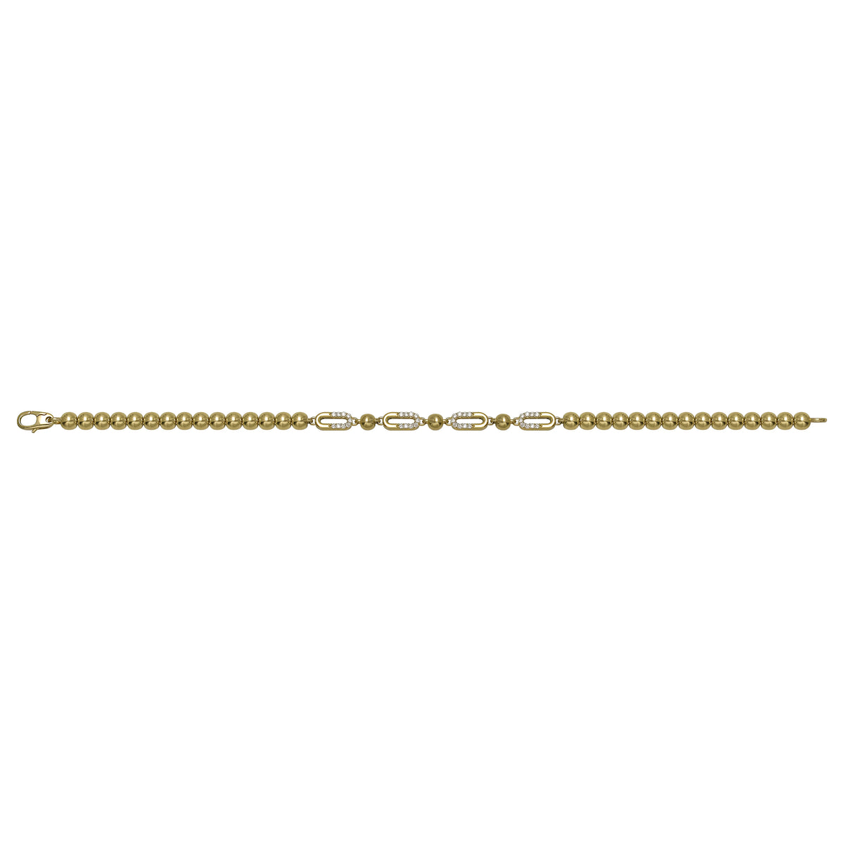 Solid gold fancy link bracelet, 6.10 g — shown square on a plain background.