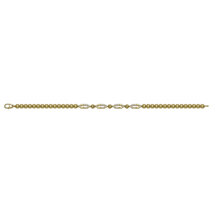 Solid gold fancy link bracelet, 6.10 g — shown square on a plain background.