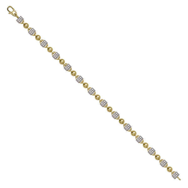 Solid gold bead bracelet, 6.80 g — shown at an angle across the frame.