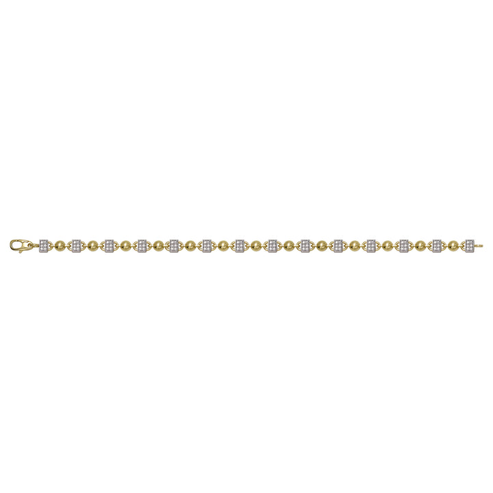 Solid gold bead bracelet, 6.80 g — shown square on a plain background.