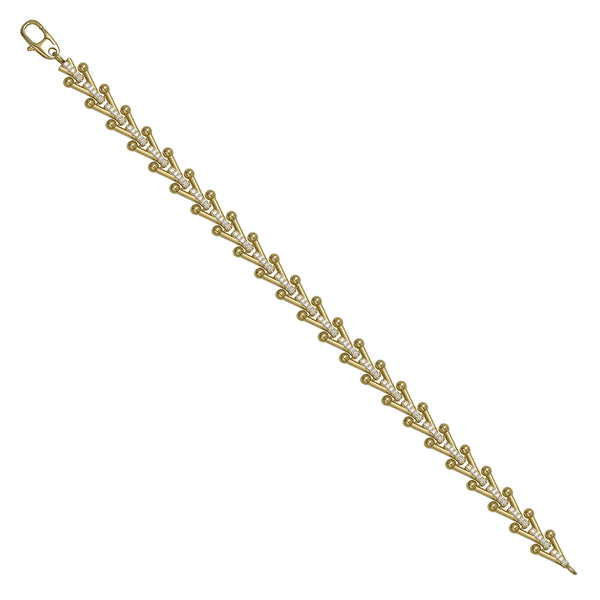 Solid gold herringbone bracelet, 8.05 g — shown at an angle across the frame.