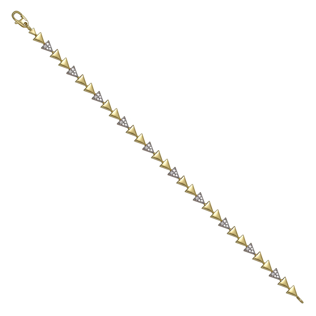 Solid gold fancy link bracelet, 5.90 g — shown at an angle across the frame.