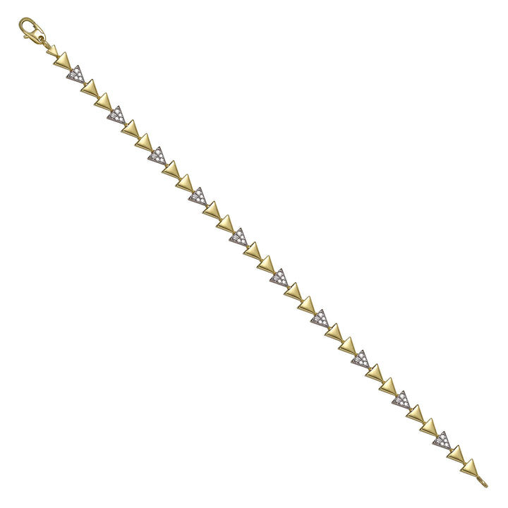 Solid gold fancy link bracelet, 5.90 g — shown at an angle across the frame.