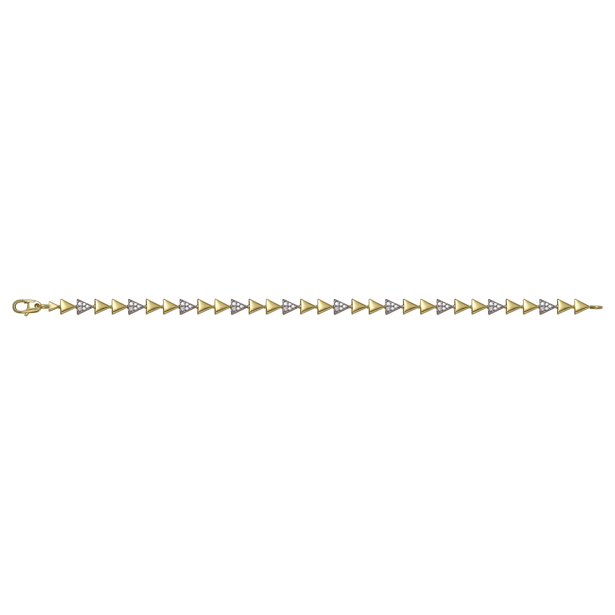 Solid gold fancy link bracelet, 5.90 g — shown square on a plain background.
