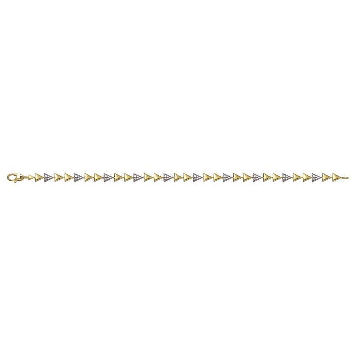 Solid gold fancy link bracelet, 5.90 g — shown square on a plain background.