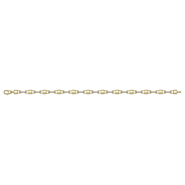 Solid gold bar link bracelet, 6.30 g — shown square on a plain background.