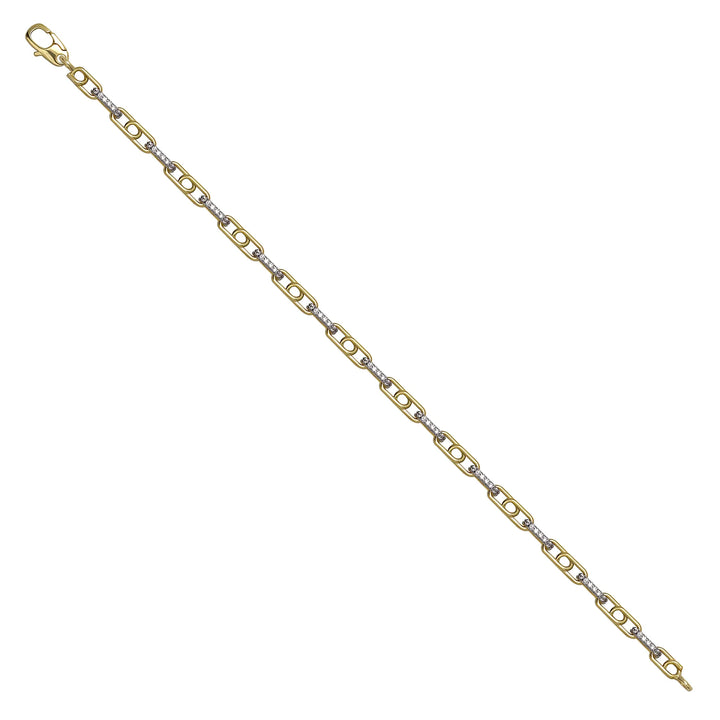 Solid gold fancy link bracelet, 4.95 g — shown at an angle across the frame.