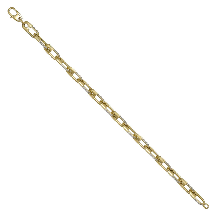 Solid gold fancy link bracelet, 8.85 g — shown at an angle across the frame.