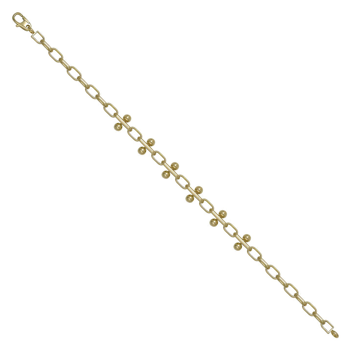 Solid gold fancy link bracelet, 6.00 g — shown at an angle across the frame.