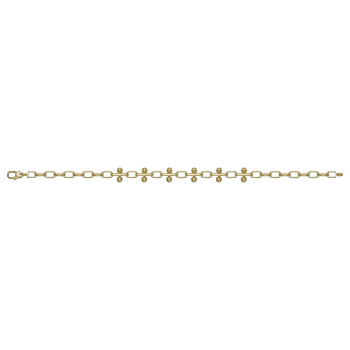 Solid gold fancy link bracelet, 6.00 g — shown square on a plain background.
