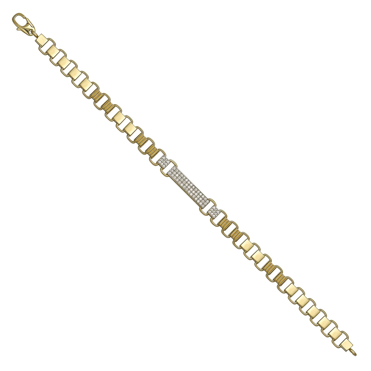 Solid gold id bracelet, 8.10 g — shown at an angle across the frame.