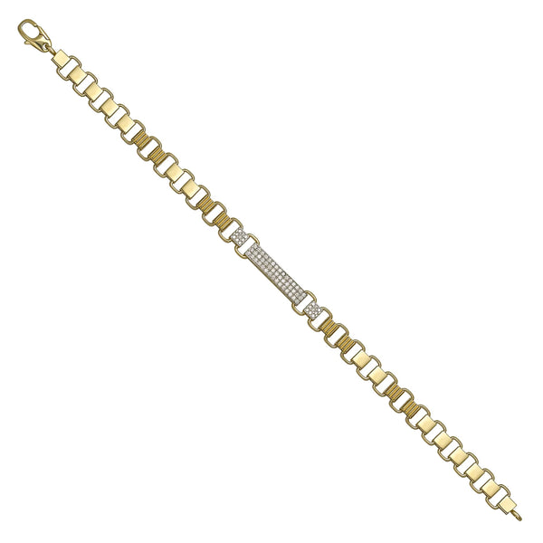 Solid gold id bracelet, 8.10 g — shown at an angle across the frame.