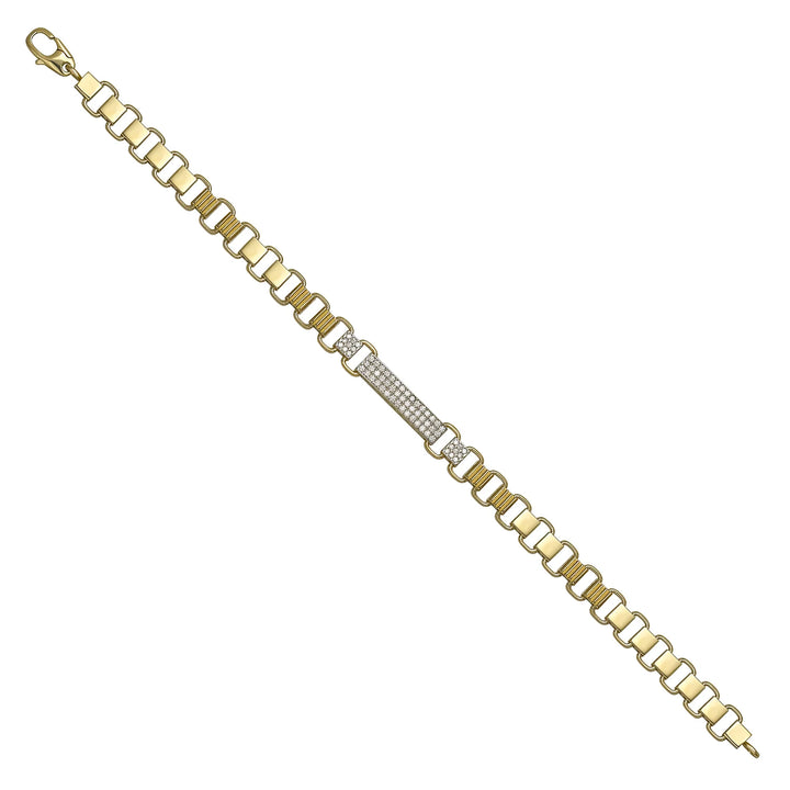 Solid gold id bracelet, 8.10 g — shown at an angle across the frame.