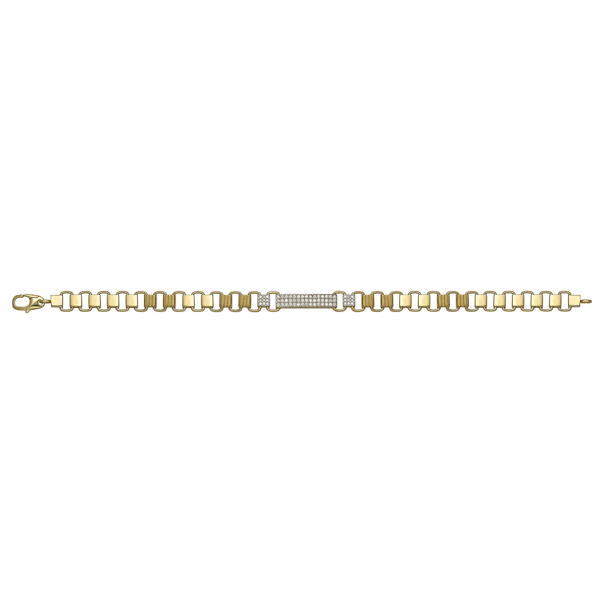 Solid gold id bracelet, 8.10 g — shown square on a plain background.