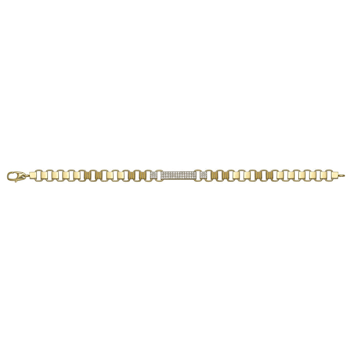 Solid gold id bracelet, 8.10 g — shown square on a plain background.