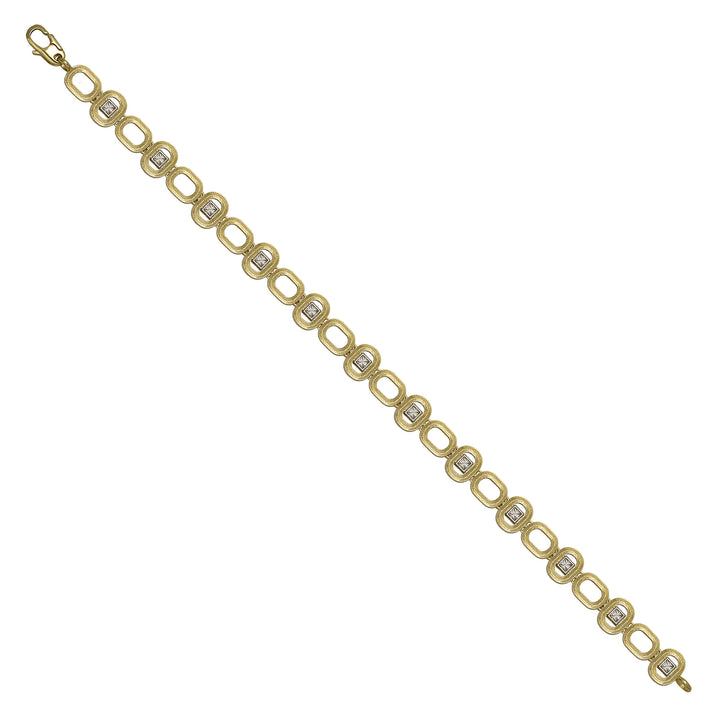 Solid gold fancy link bracelet, 9.15 g — shown at an angle across the frame.