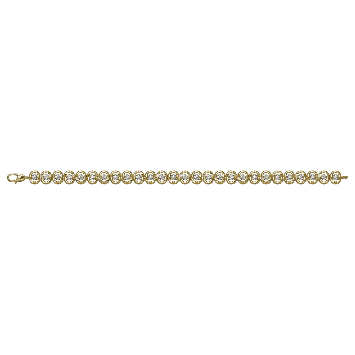 Solid gold fancy link bracelet, 8.55 g — shown square on a plain background.