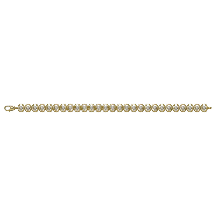Solid gold fancy link bracelet, 8.55 g — shown square on a plain background.
