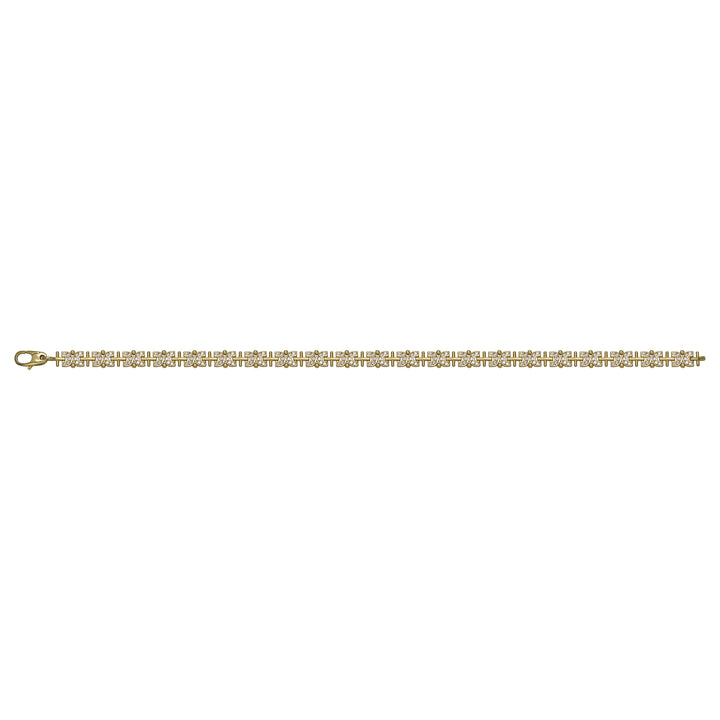 Solid gold fancy link bracelet, 7.65 g — shown square on a plain background.