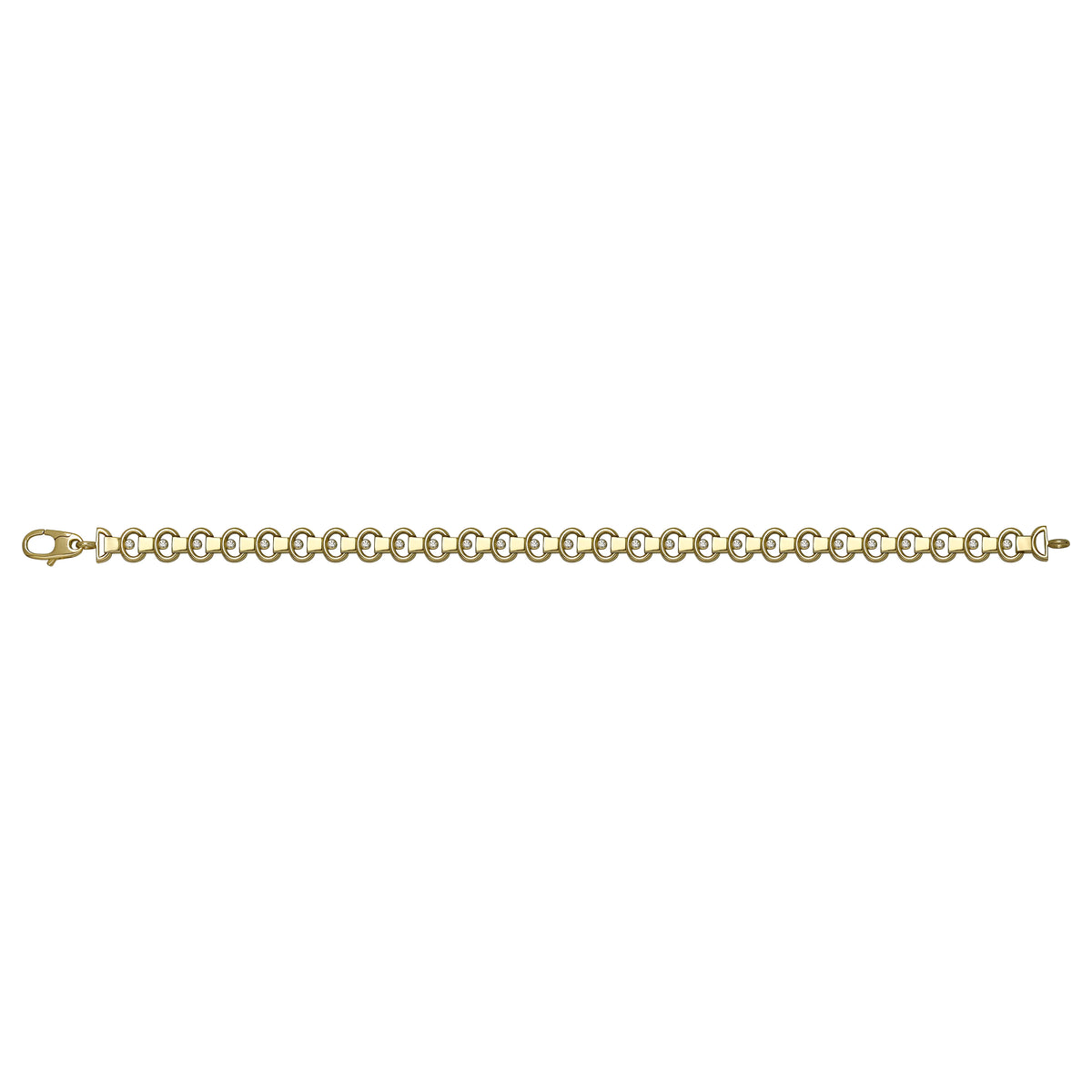 Solid gold fancy link bracelet, 8.45 g — shown square on a plain background.