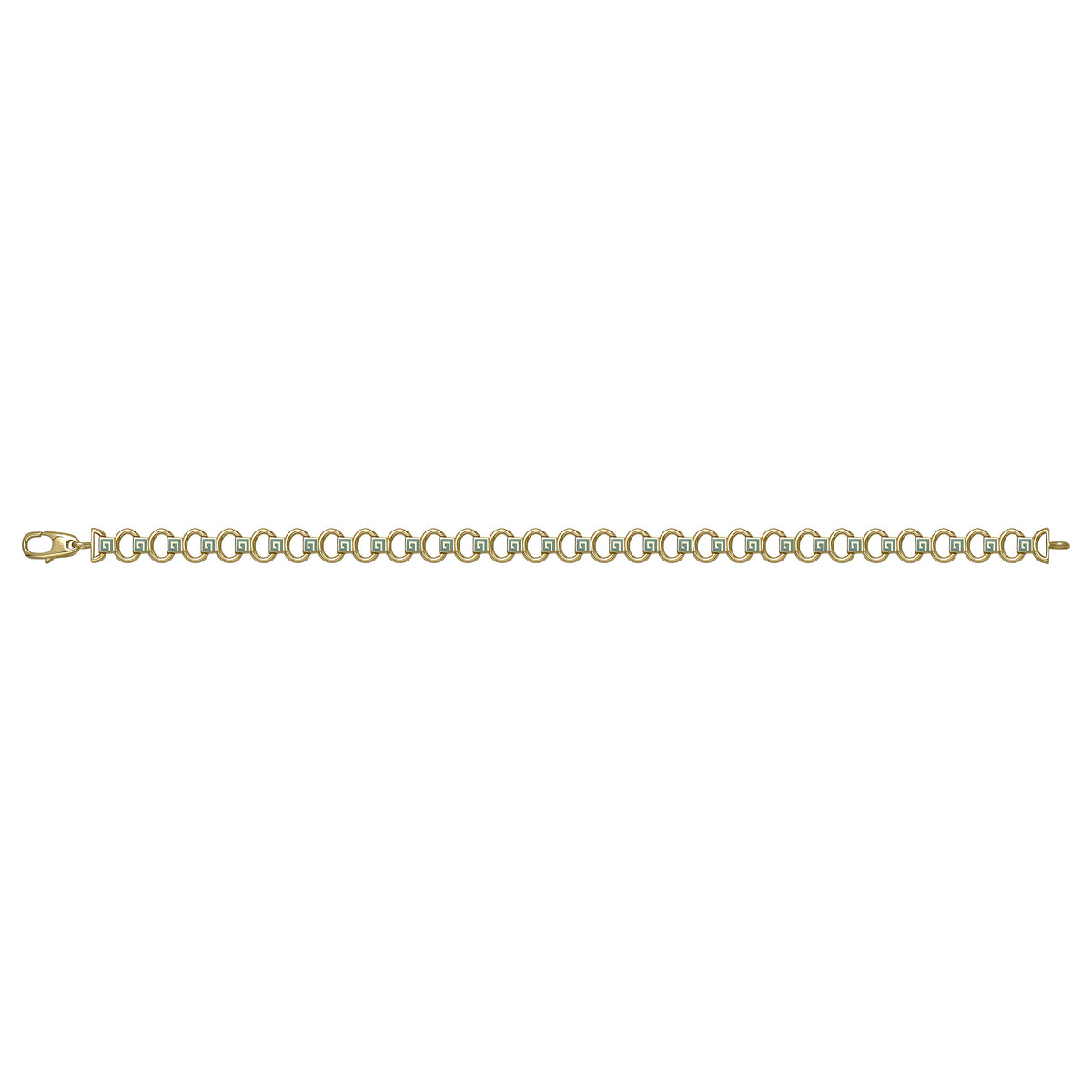 Solid gold fancy link bracelet, 5.90 g — shown square on a plain background.