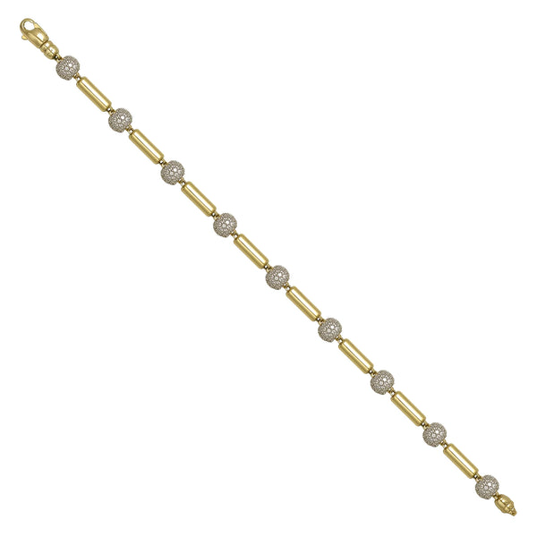 Solid gold bead bracelet, 11.30 g — shown at an angle across the frame.