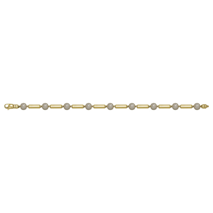 Solid gold bead bracelet, 11.30 g — shown square on a plain background.