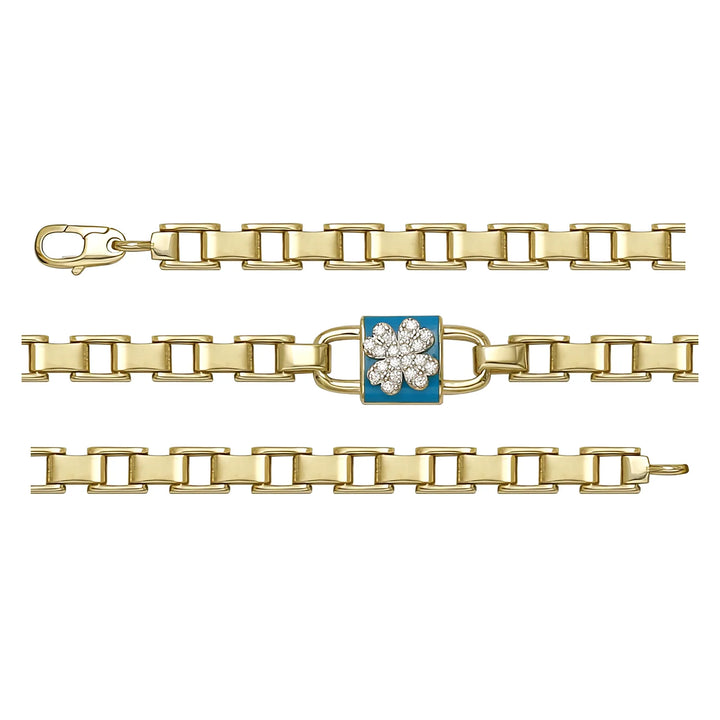 Solid gold bar link bracelet, 8.35 g — shown in three rows across the frame.