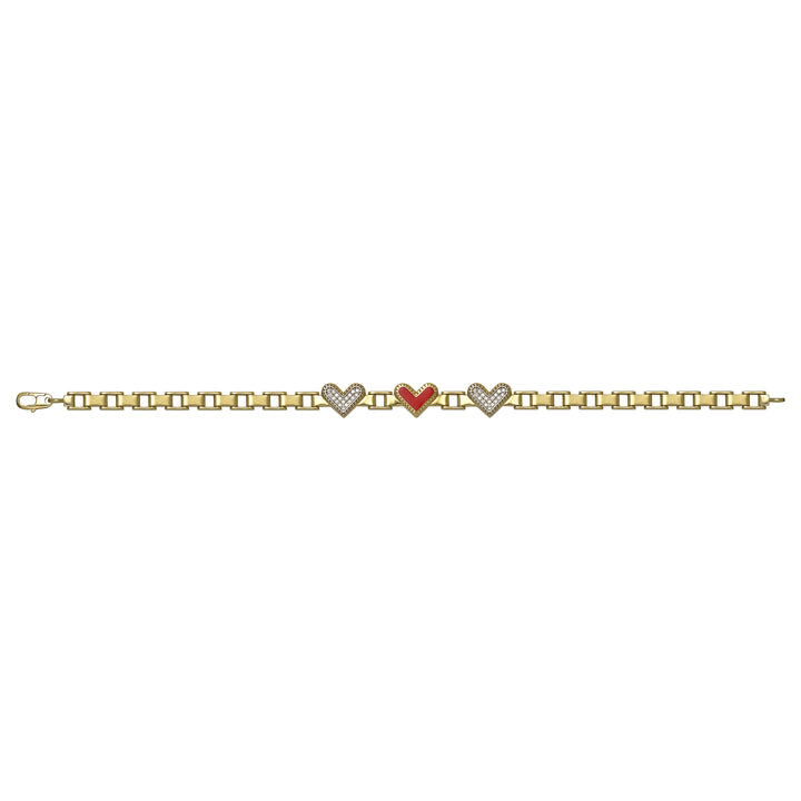 Solid gold bar link bracelet, 8.32 g — shown square on a plain background.