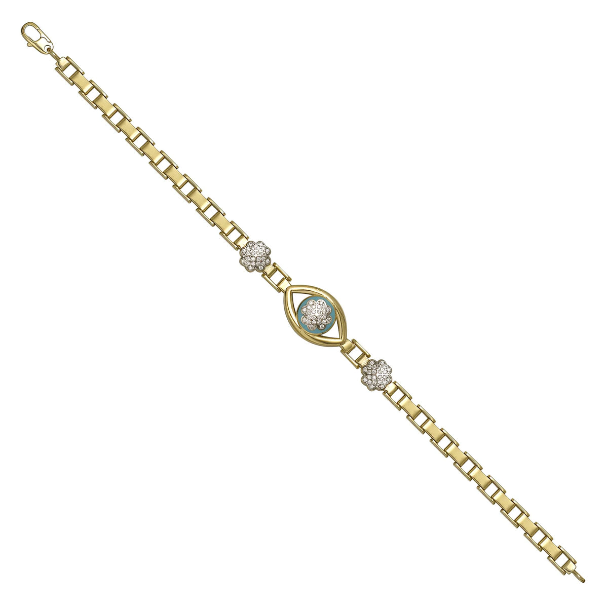 Solid gold bar link bracelet, 8.50 g — shown at an angle across the frame.