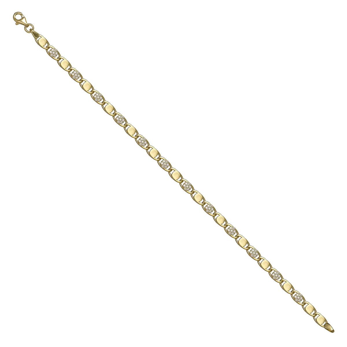 Solid gold mariner bracelet, 5.15 g — shown at an angle across the frame.