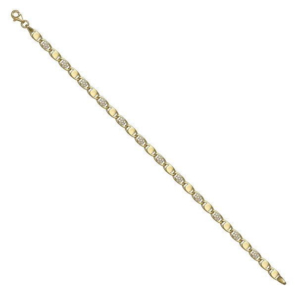 Solid gold mariner bracelet, 5.15 g — shown at an angle across the frame.